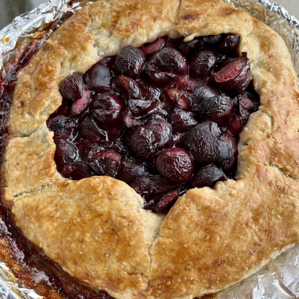 Cherry galette close up