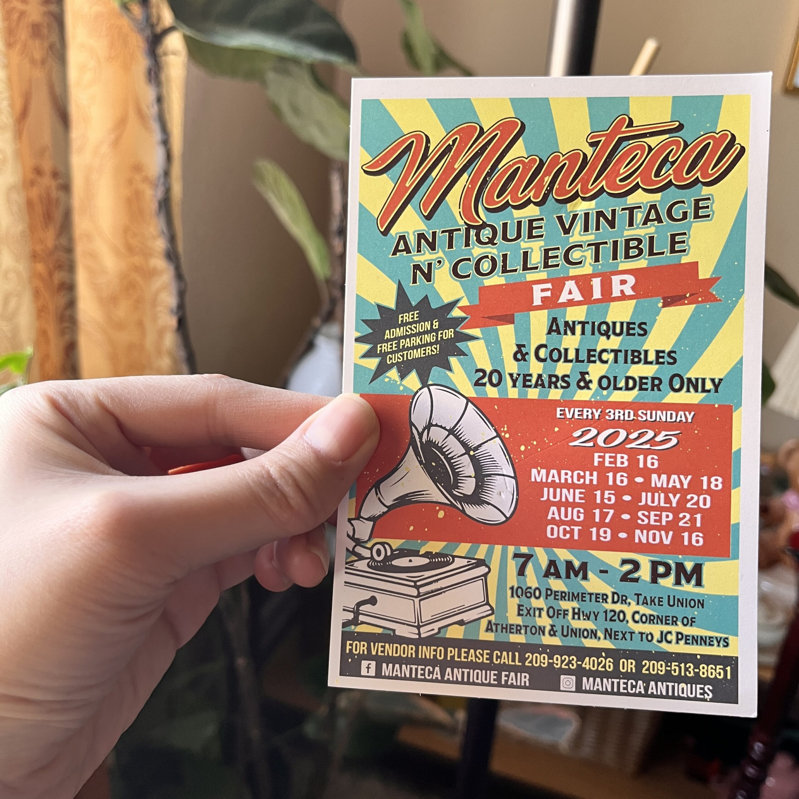 flyer of Manteca Antique fair