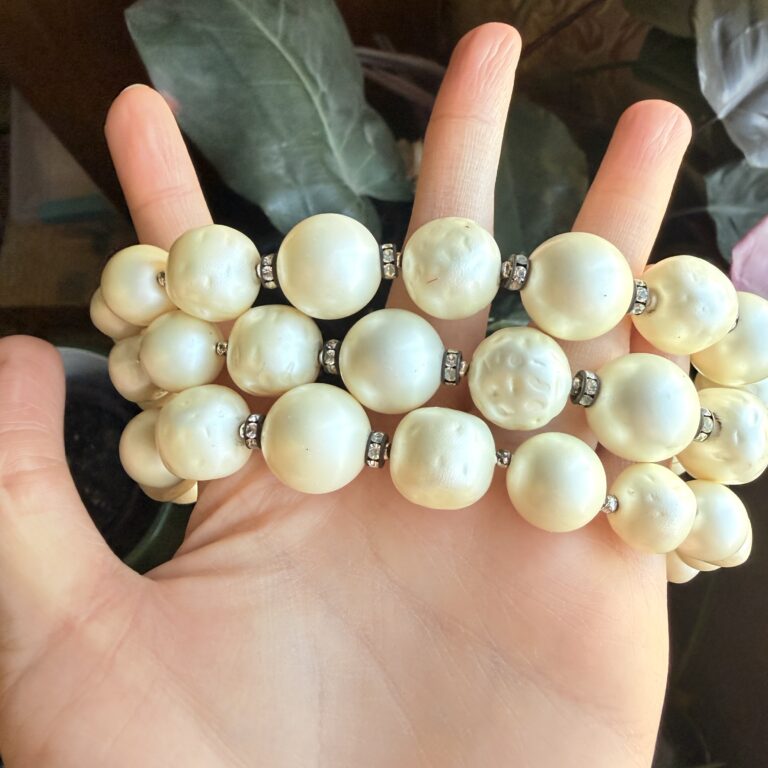 Multi strand pearl necklace